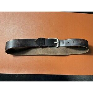 Men's Vintage Style Brown Leather Belt, Heavy Duty, Thick, Durable, Custom Sized